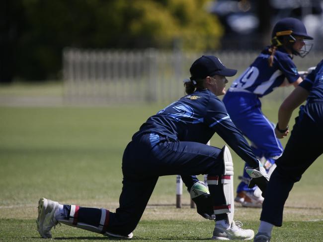 Manly wicketkeeper Willa Pearson had an outstanding day with the gloves and bat against Bankstown. Picture Warren Gannon Photography