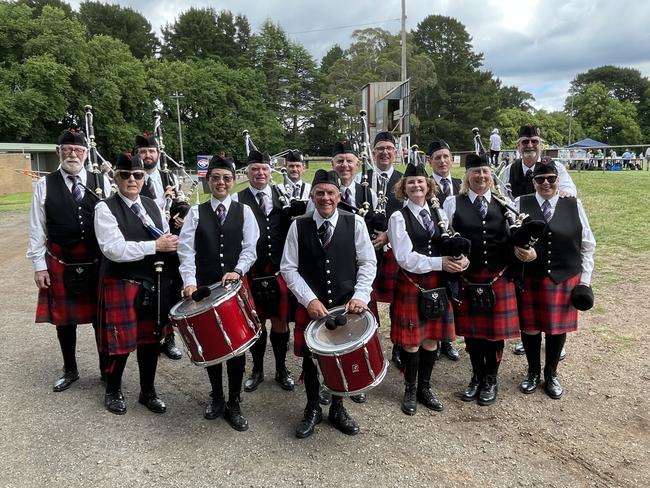 The Geelong RSL pipe band. Picture: Athos Sirianos