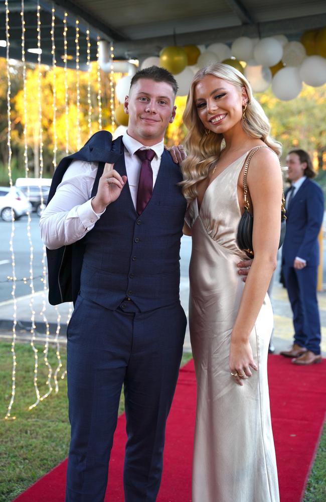 Nye and Summer at the Coolum State High School formal 2023. Picture: contributed.