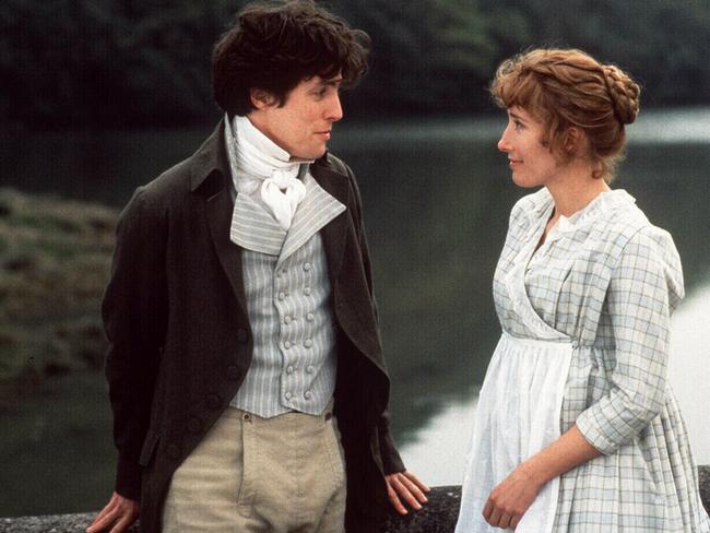 Hugh Grant and Emma Thompson in scene from Jane Austen’s <i>Sense and Sensibility</i>. Picture: Supplied