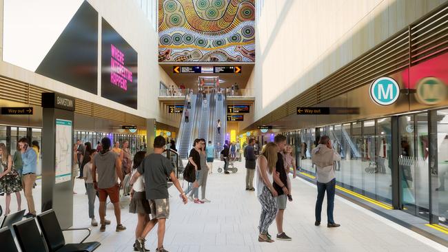 The new metro station at Bankstown.