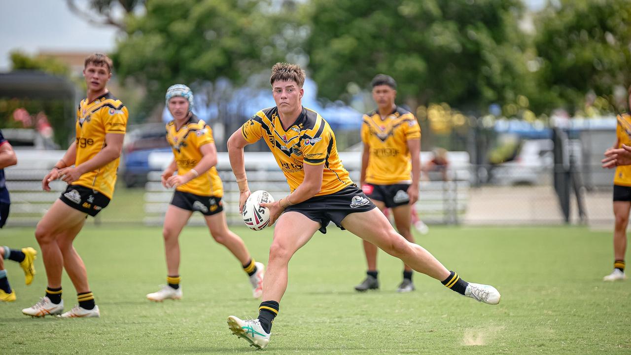 Sunshine Coast Falcons Cyril Connell Cup player Jackson Koina in action. Picture: QRL.