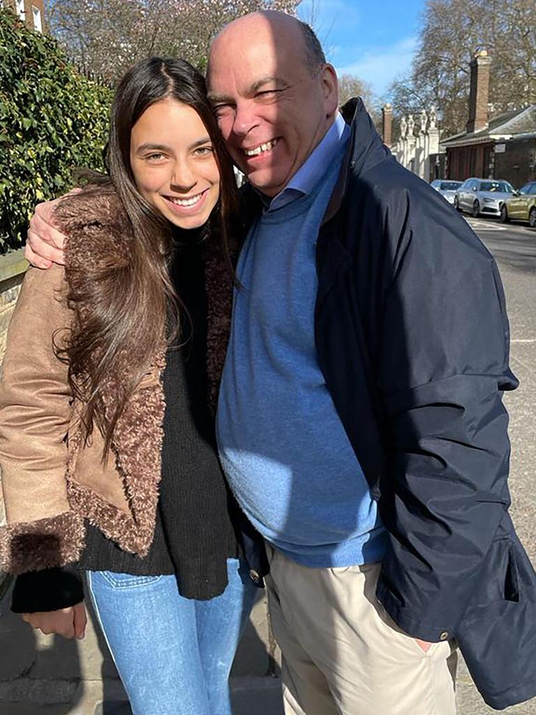 UK tech tycoon Mike Lynch (R) and his daughter Hannah Lynch. Picture: FAMILY HANDOUT / AFP.