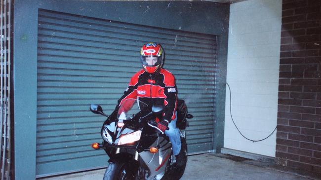 Shane Powell on his much-loved motorbike. Picture: Supplied.