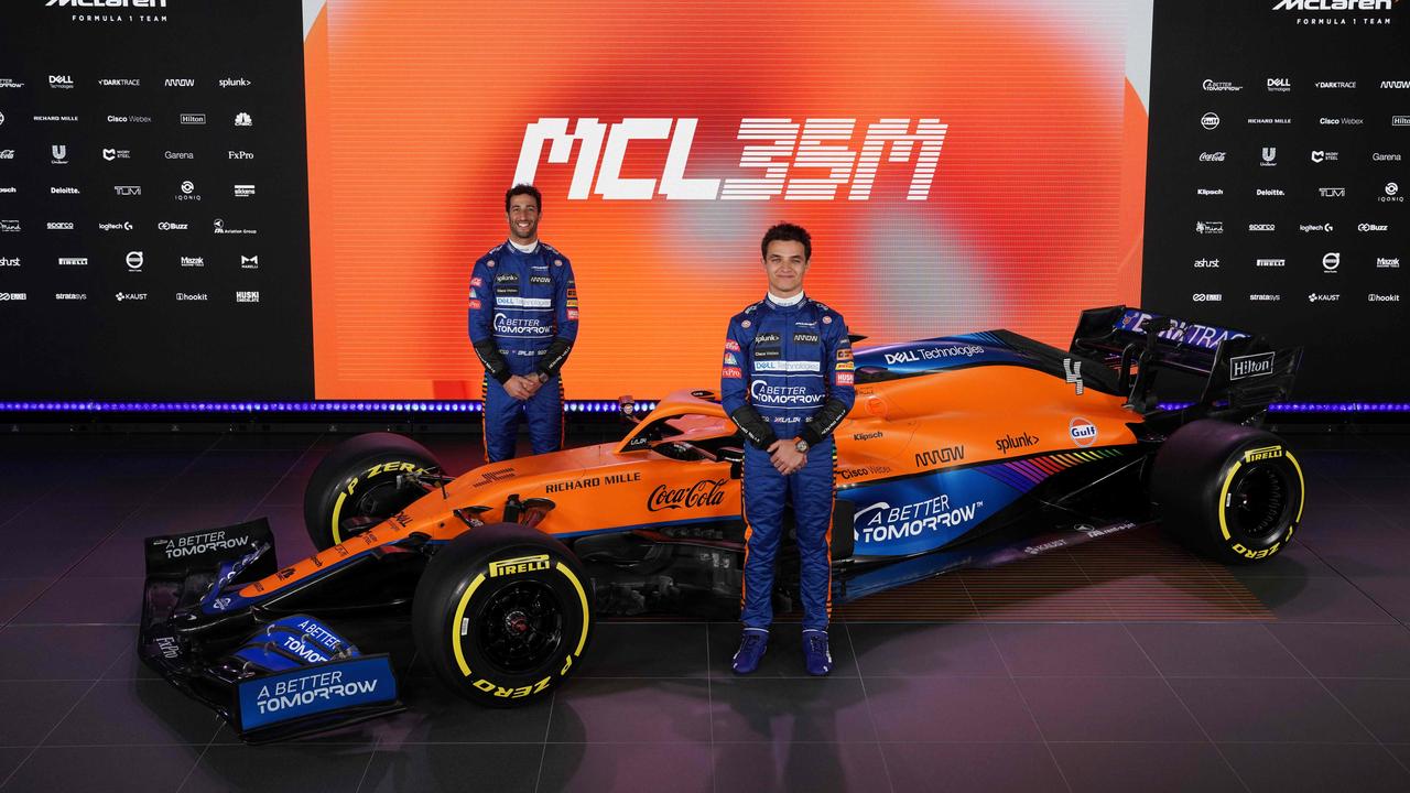 Australian F1 star Daniel Ricciardo has helped unveil McLaren’s new