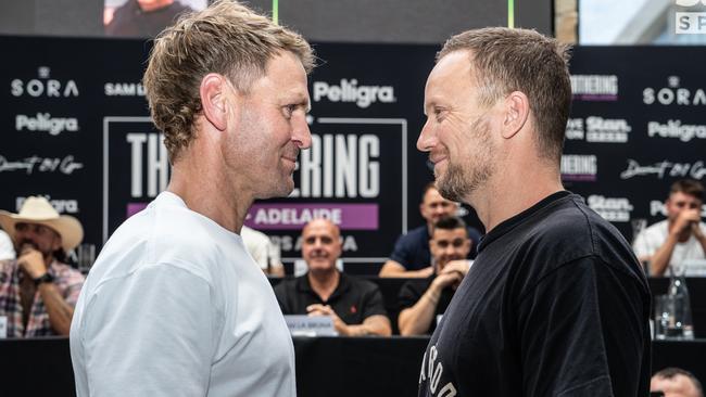 Kane Cornes and Nathan Brown ahead of their fight at The Gathering.