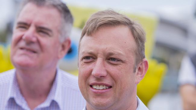 Agriculture Minister Mark Furner and Deputy Premier Steven Miles. Picture: Jerad Williams