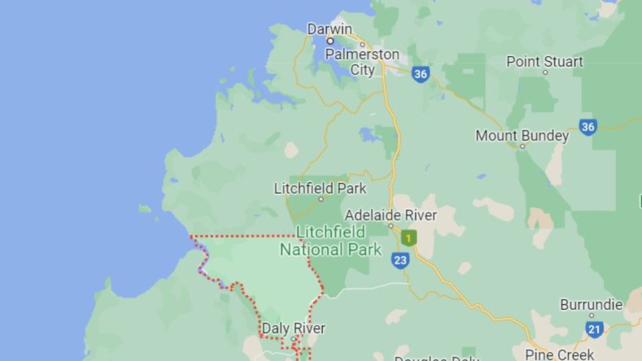 A man has been attacked by a crocodile near Daly River, in the Northern Territory. Picture: Google Maps.