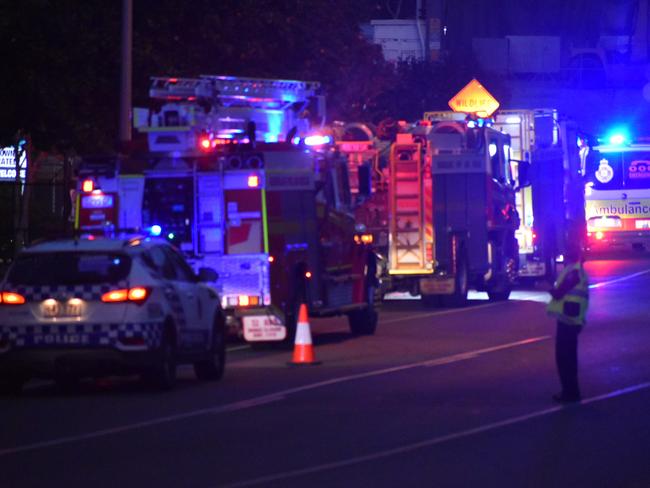 QFES night generic. QFES lights. Police lights. Police emergency. QFES generic. Picture: Matthew Forrest