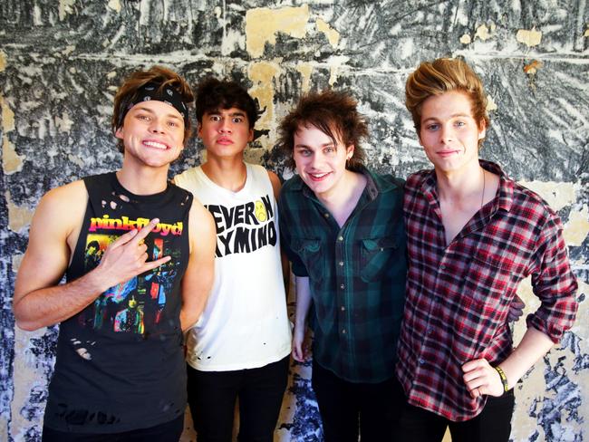 5 Seconds of Summer ... Ashton Irwin, Calum Hood, Michael Clifford, and Luke Hemmings / Picture: Sam Mooy