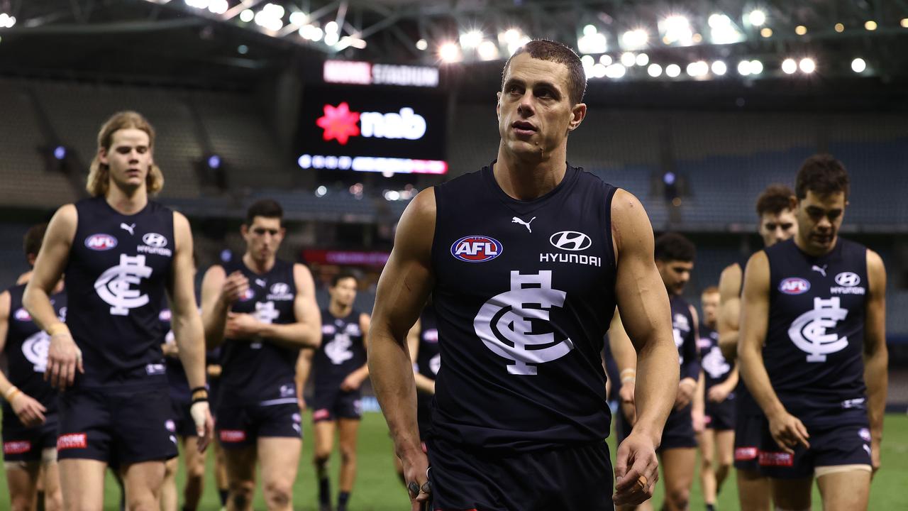 Carlton needs a miracle, but is still mathematically in the finals race. Picture: Michael Klein