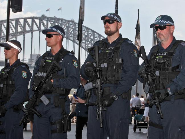 Officers from the Tactical Operations Unit, Public Order and Riot Squad (PORS) and Region Enforcement Squads (RES) have been told they can no longer have facial hair because it’s a hazard. Picture: Ben Rushton