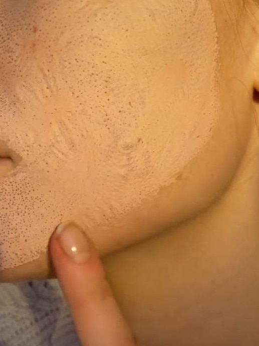 A video showing the results of a pink clay mask went viral on TikTok recently. Picture: TikTok/LookFantastic