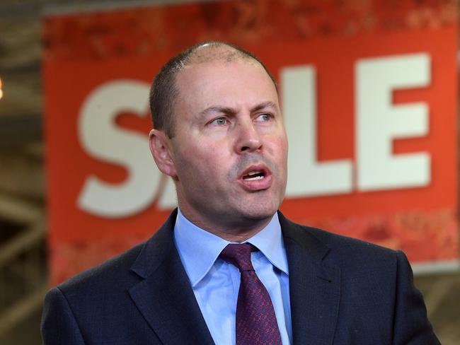 Federal Treasurer Josh Frydenberg is seen at Bed Bath N' Table in Hawthorn in Melbourne, Wednesday, July 10, 2019. The Treasurer was promoting the governments' recently legislated tax cuts. (AAP Image/Julian Smith) NO ARCHIVING