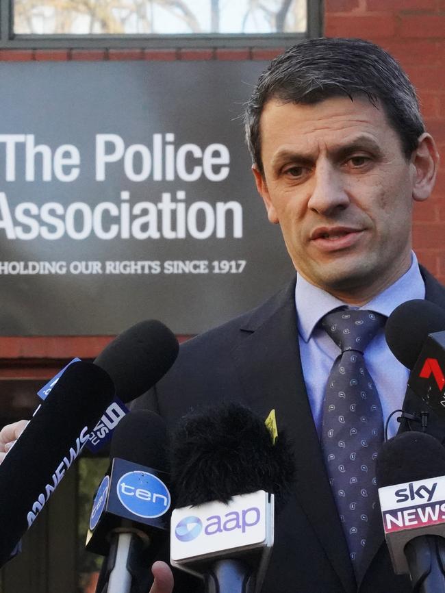 Police Association Secretary Wayne Gatt. Picture: AAP Image/Alex Murray