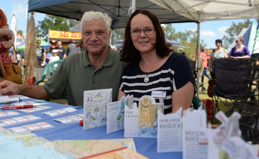 L-R Alain Martin-Chave and Pascale Levacher from Alliance Fancaise at the Cultural Festival held at the Heritage Village on Sunday. Photo: Chris Ison / The Morning Bulletin. Picture: Chris Ison