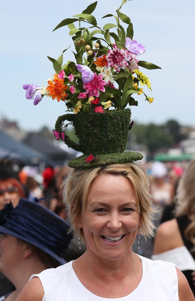 Nicole Walter at Melbourne Cup Day at Flemington Racecourse in Melbourne, Tuesday, Nov. 3, 2015. Picture: AAP Image/David Crosling