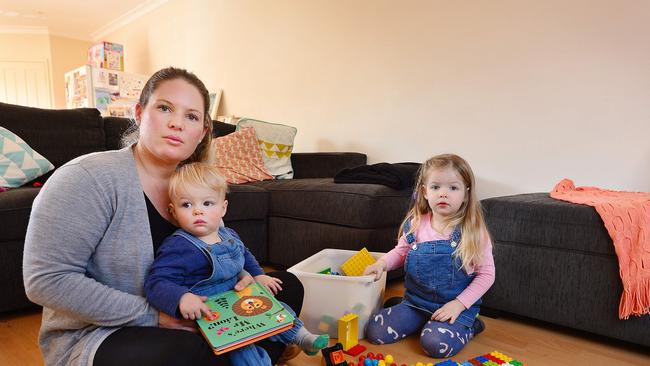 Mum Stefanie Rossiter with her children Harry, and Edwina. Picture: Nicki Connolly