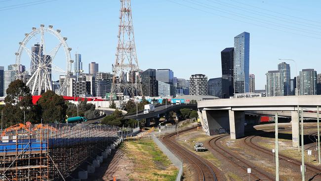 West Gate Tunnel works could soon restart. Picture: Ian Currie