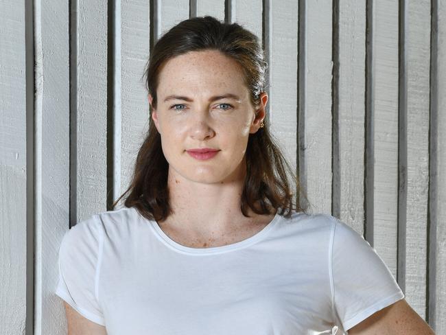 Olympic gold medal winning swimmer Cate Campbell is seen posing for a photograph in Brisbane, Tuesday, May 5, 2020. Ms Campbell has had to put on hold her preparations for her fourth Olympics Games after the Tokyo Olympics were postponed till 2021 due to the Coronavirus (COVID-19) outbreak. (AAP Image/Darren England) NO ARCHIVING