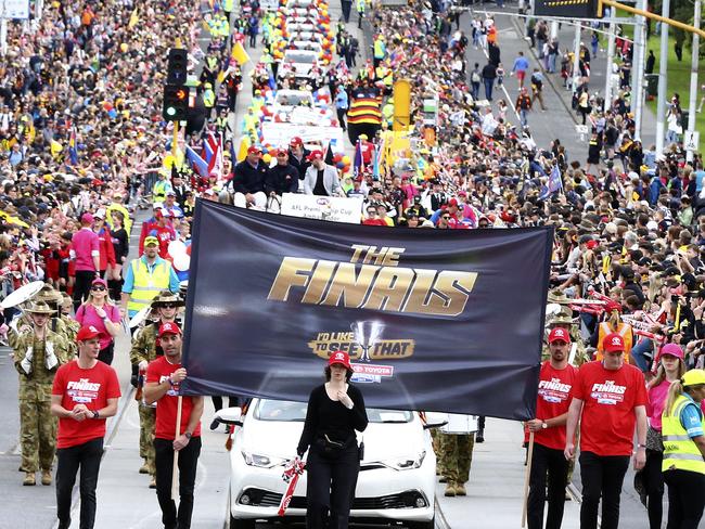 AFL - GRAND FINAL PARADE Melbourne. Pictue Sarah Reed