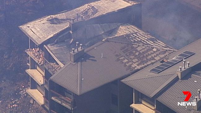 Binna Burra Mountain lodge burnt by bushfire. Picture: Supplied Channel 7