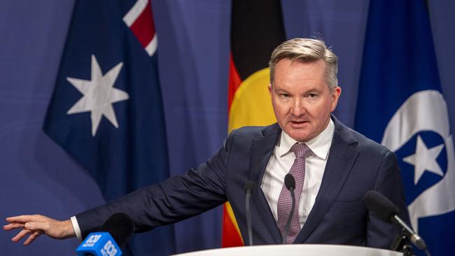 Minister for Climate Change and Energy Chris Bowen’s energy transition plan is anchored in magic pudding economics, held together by subsidy upon subsidy, taxpayer-funded relief packages and off-budget outlays. Picture: Jeremy Piper