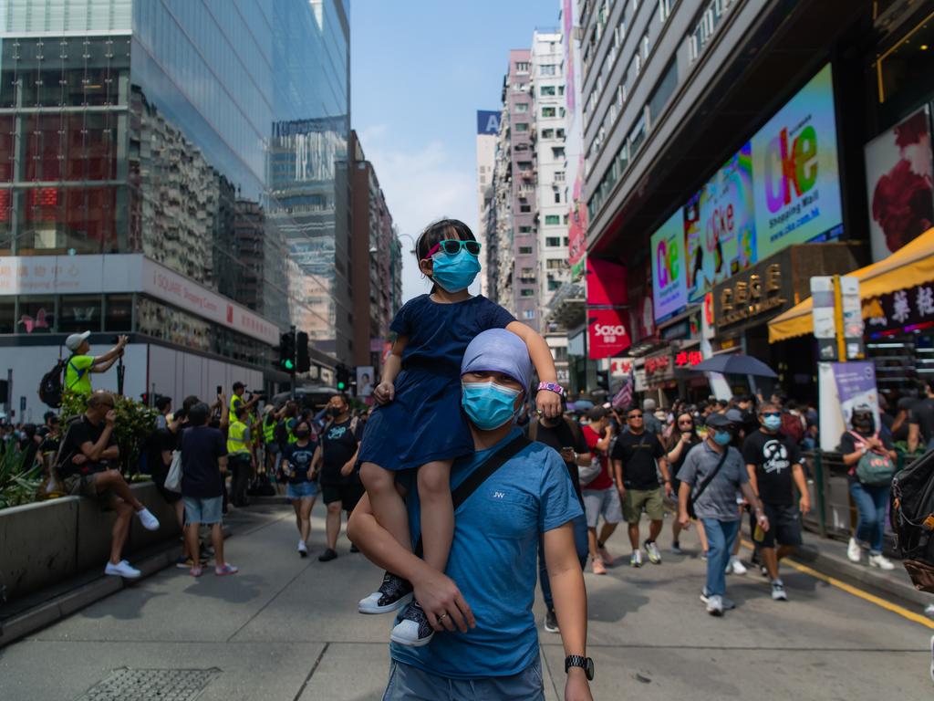 Anti-government demonstrations in Hong Kong stretched into their fifth month. Picture: Getty Images