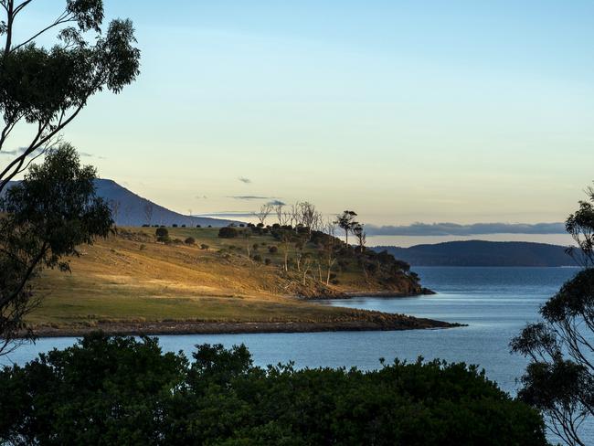 The peaceful view from Spring Bay Mill, at Triabunna on Tasmania’s East Coast. Picture: Supplied.