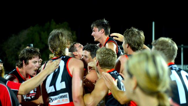 The North Mackay Saints 6.12-48 defeated Eastern Swans 3.2-20 in the 2020 AFL Mackay Allied Pickfords Cup grand final at Harrup Park. Photo: Callum Dick