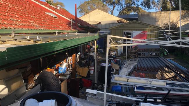 The yard of Mr Roediger’s Jarrad Road, Happy Valley property. Picture: Supplied