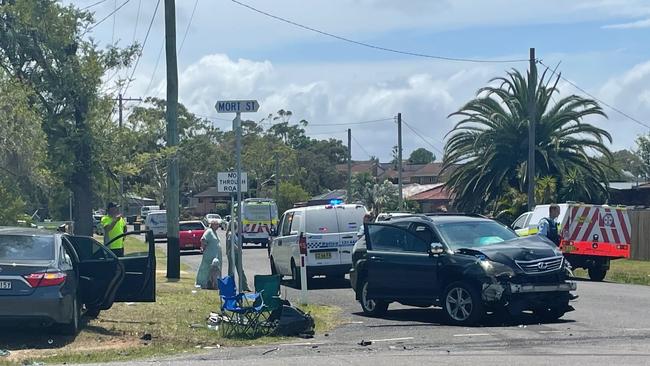 Paramedics treated boy at the scene before he was flown to John Hunter Hospital. Picture: NewsLocal