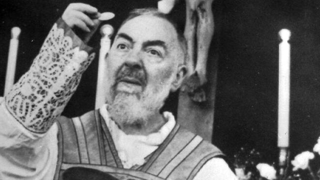 Padre Pio, a canonised Italian Capuchin friar famous for having Stigmata, in 1964.