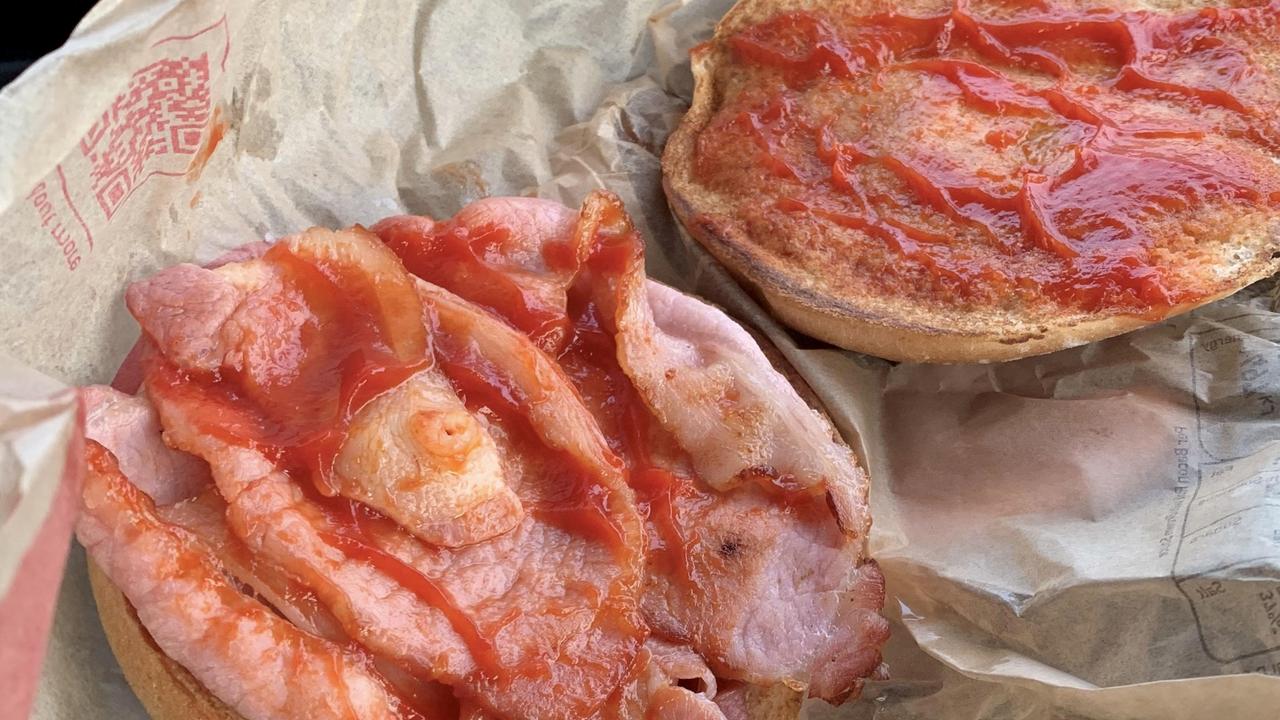 A man has vowed to go vegan after finding a nipple in his McDonald's bacon sandwich. Picture: SWNS/Mega