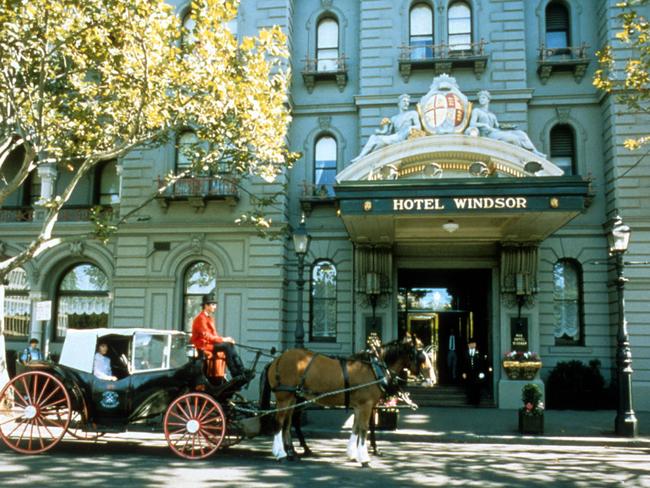 The Windsor Hotel on Spring Street was formerly known as The Grand Coffee Palace and was one of the finest in Melbourne. Picture: HWT Library.