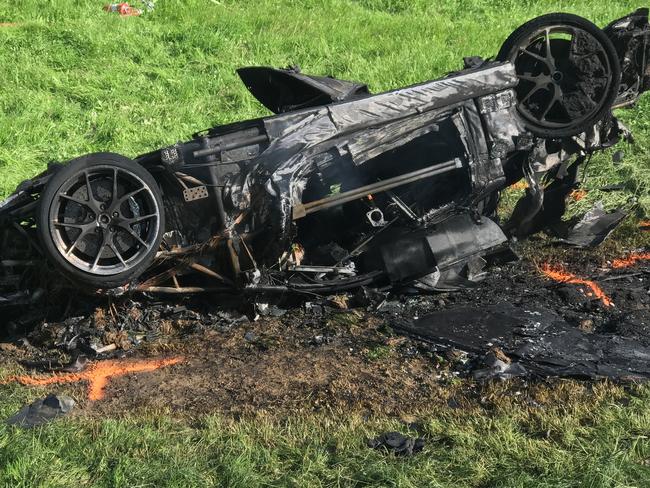 Richard Hammond was very lucky not to die in this smash. Picture: AP