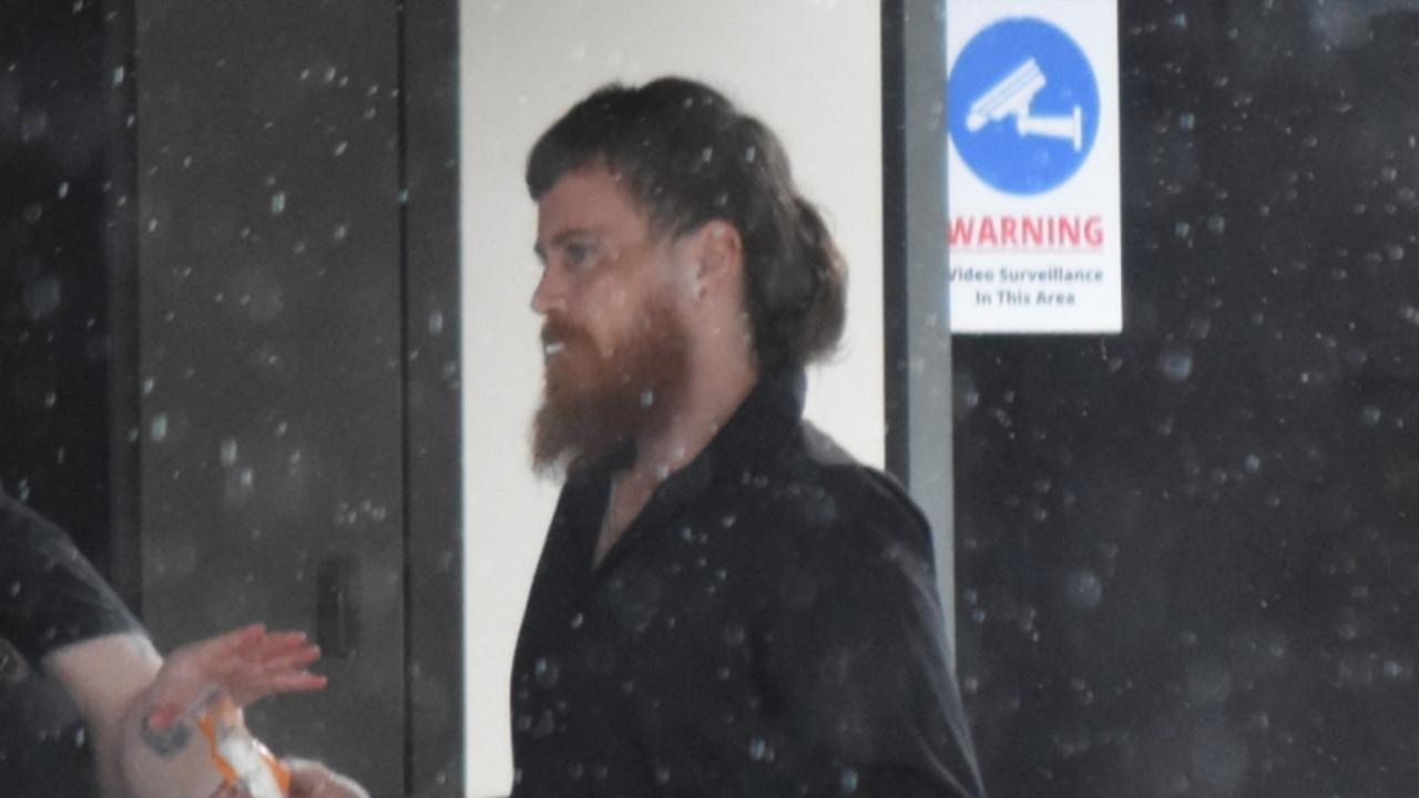 Dyllen James White leaving the Toowoomba courthouse on November 28, 2023, after pleading guilty to trafficking cannabis.