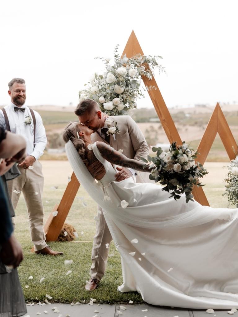 She said the ceremony was “perfect” and they are now happily married. Picture: Love Wild Weddings