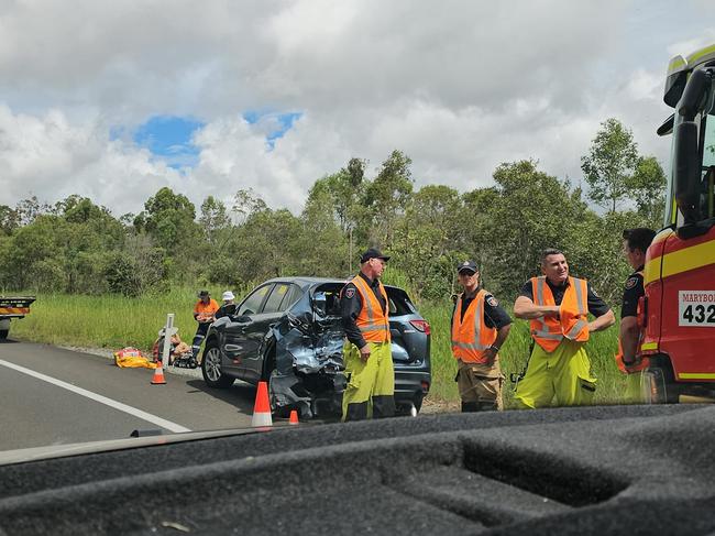 A multi-vehicle crash on the Bruce Hwy on Easter Monday has left traffic at a standstill with motorists urged to avoid the area. Photo: Rachel Perry