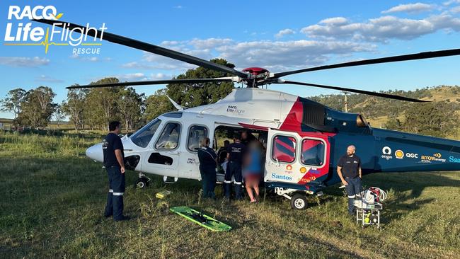 Rescue helicopter were called out twice to northern regions of Toowoomba in separate horse riding accidents. Picture: (supplied)