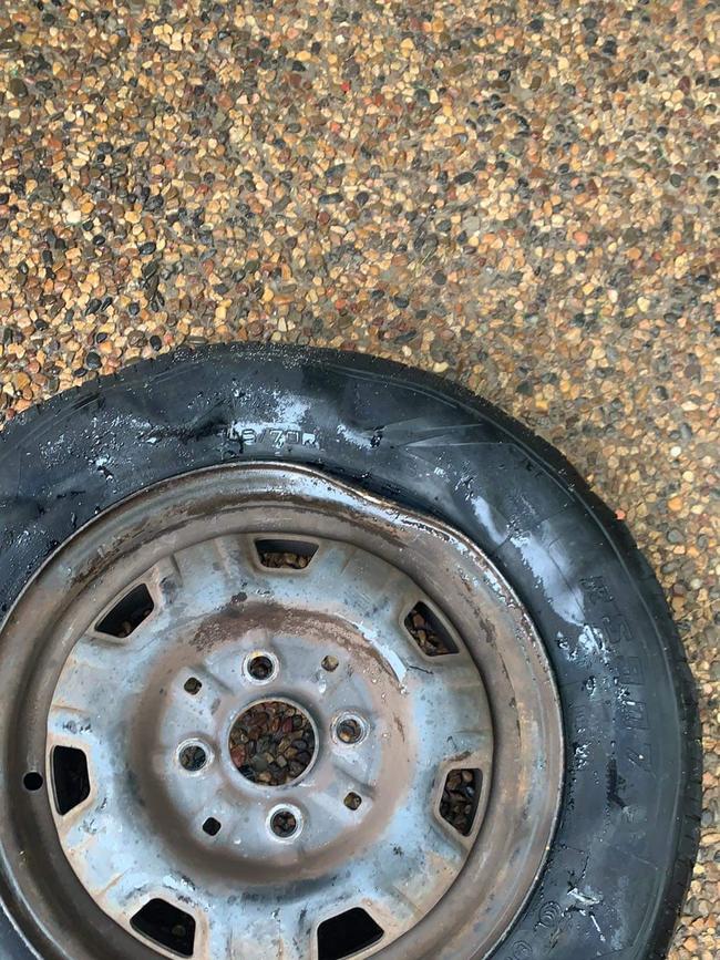 Fingal Bay Service Station and Tyres were inundated with people needing their services after hitting a number of potholes from the rain. Picture: Supplied.