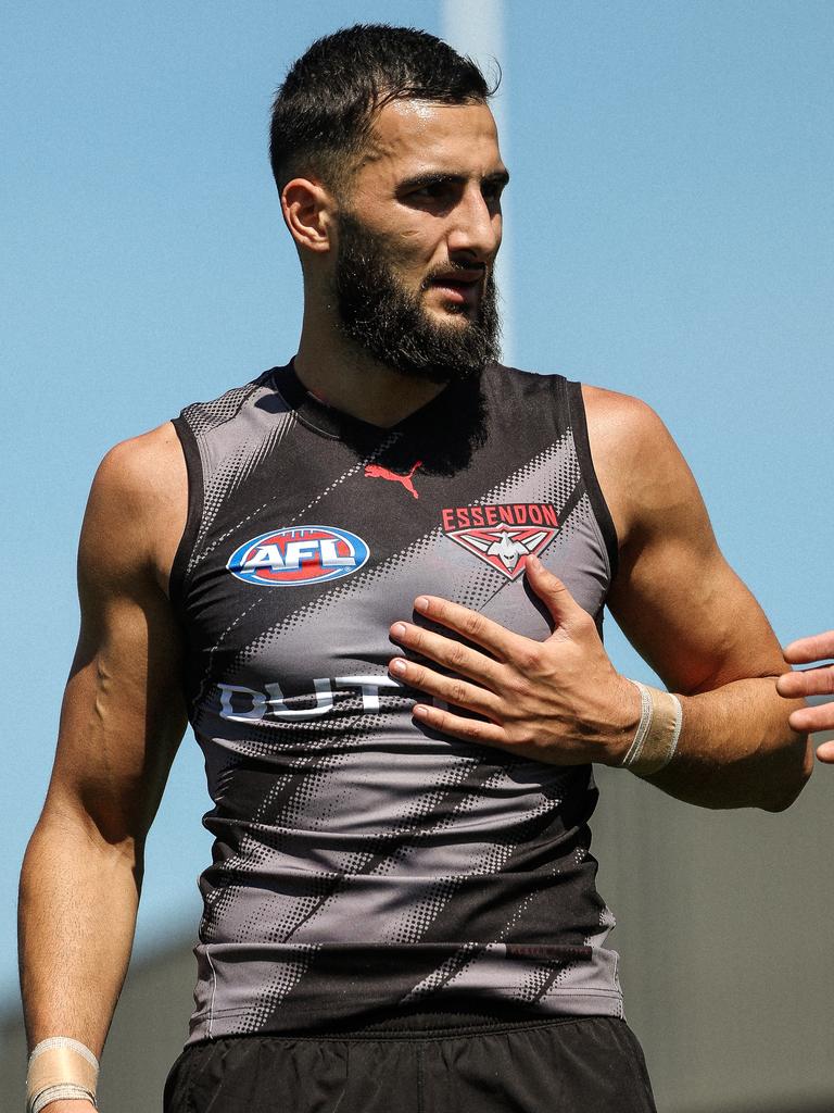 Saad El-Hawli at Essendon training on Friday. Picture: Essendon FC