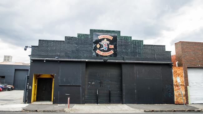 The Bandidos Motorcycle Club headquarters in Weston St, Brunswick.