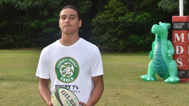 Sunny Coast Crocs junior rugby 7s star Tai Henare.