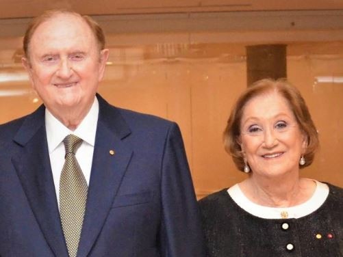 John and Pauline Gandel at an opening at the NGV. Picture: Fiona Byne