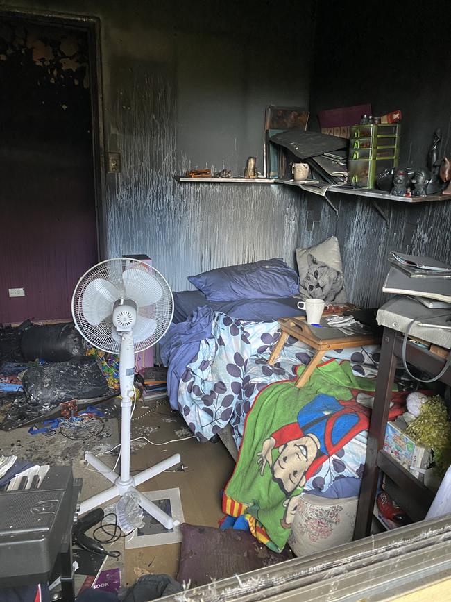 A family’s home of 18 years is now a crime scene and officially ‘under investigation’ after being engulfed by flames south of Brisbane. Photo: contributed.