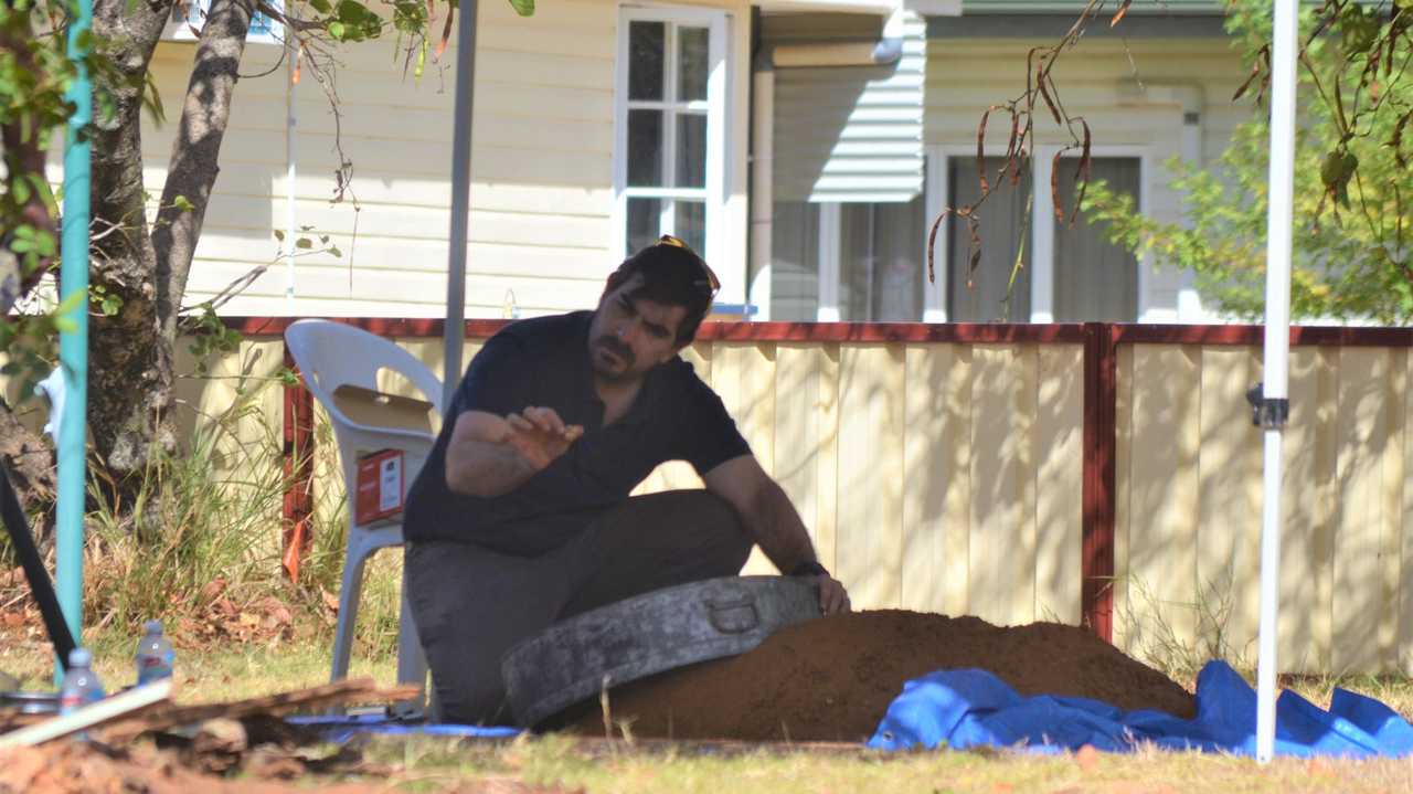 On the scene at the Chinchilla property. Picture: Peta McEachern