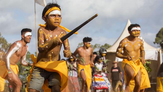 Members of the Gumatj clan at the annual Garma Festival. Picture: Melanie Faith Dove