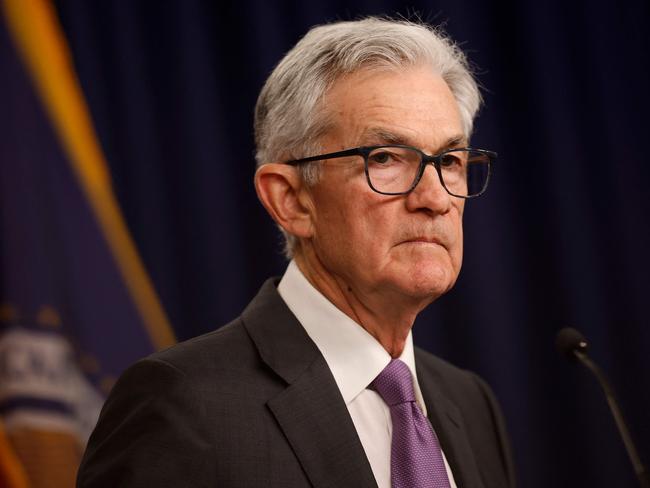 WASHINGTON, DC - MARCH 20: Federal Reserve Bank Chair Jerome Powell speaks during a news conference at the bank's William McChesney Martin building on March 20, 2024 in Washington, DC. Following a meeting of the Federal Open Markets Committee, Powell announced that the Fed left interest rates unchanged at about 5.3 percent, but suggested it may cut rates three times later this year as inflation eases.   Chip Somodevilla/Getty Images/AFP (Photo by CHIP SOMODEVILLA / GETTY IMAGES NORTH AMERICA / Getty Images via AFP)