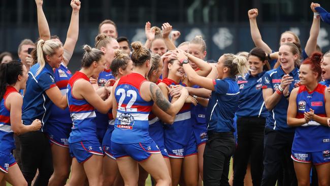 Monique Conti of the Bulldogs is announced as best on ground.